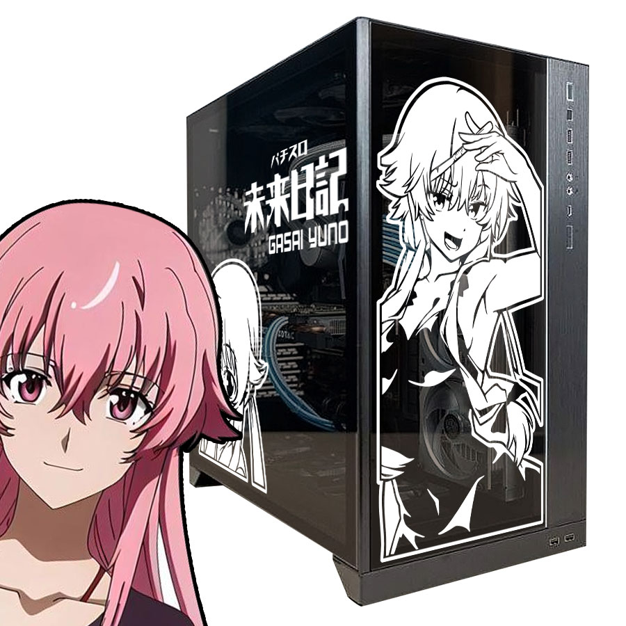 Console Gaming Pc Case - Future Diary Adesivi anime per custodia