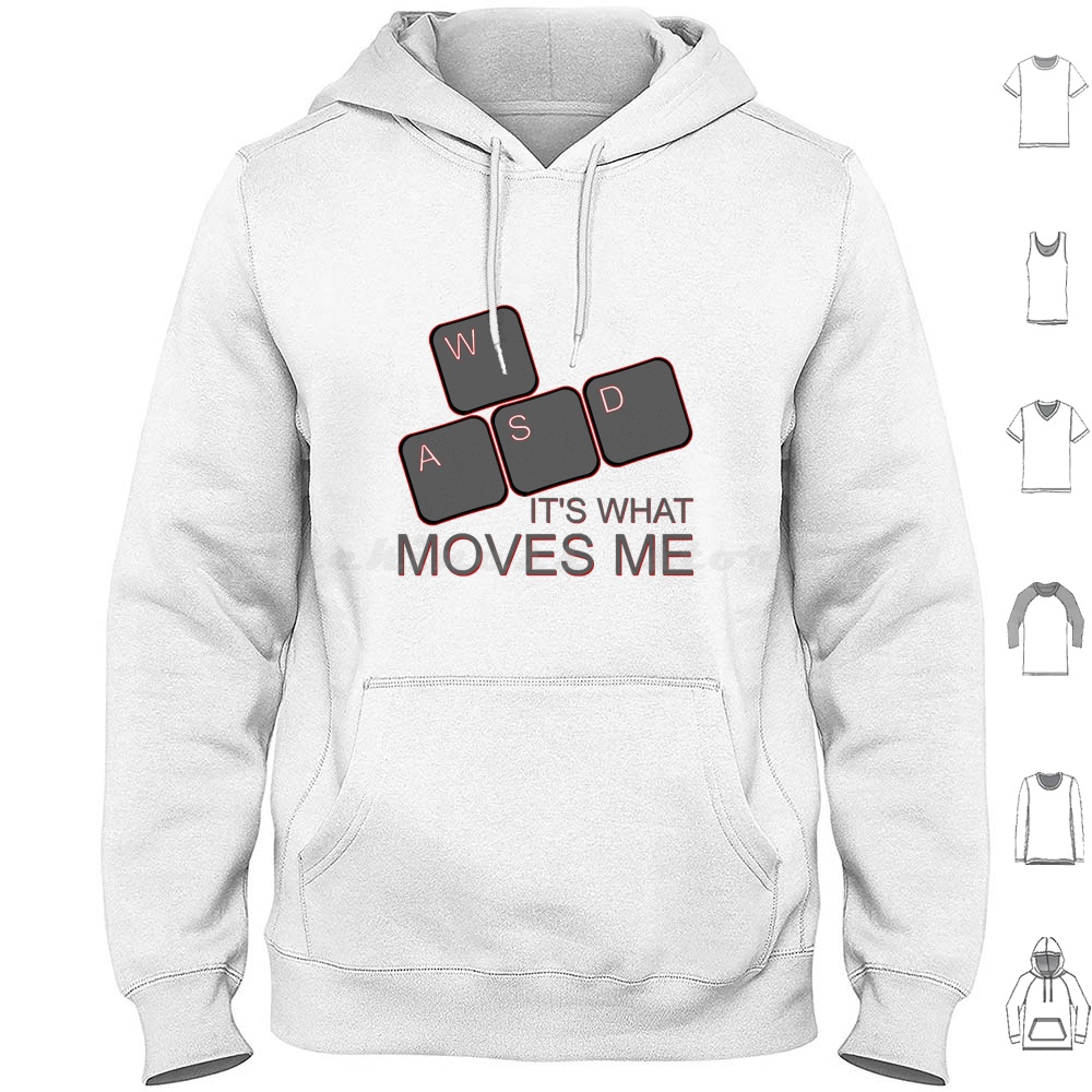 Gaming Console With Keyboard - Felpe con cappuccio Wasd Moves Me