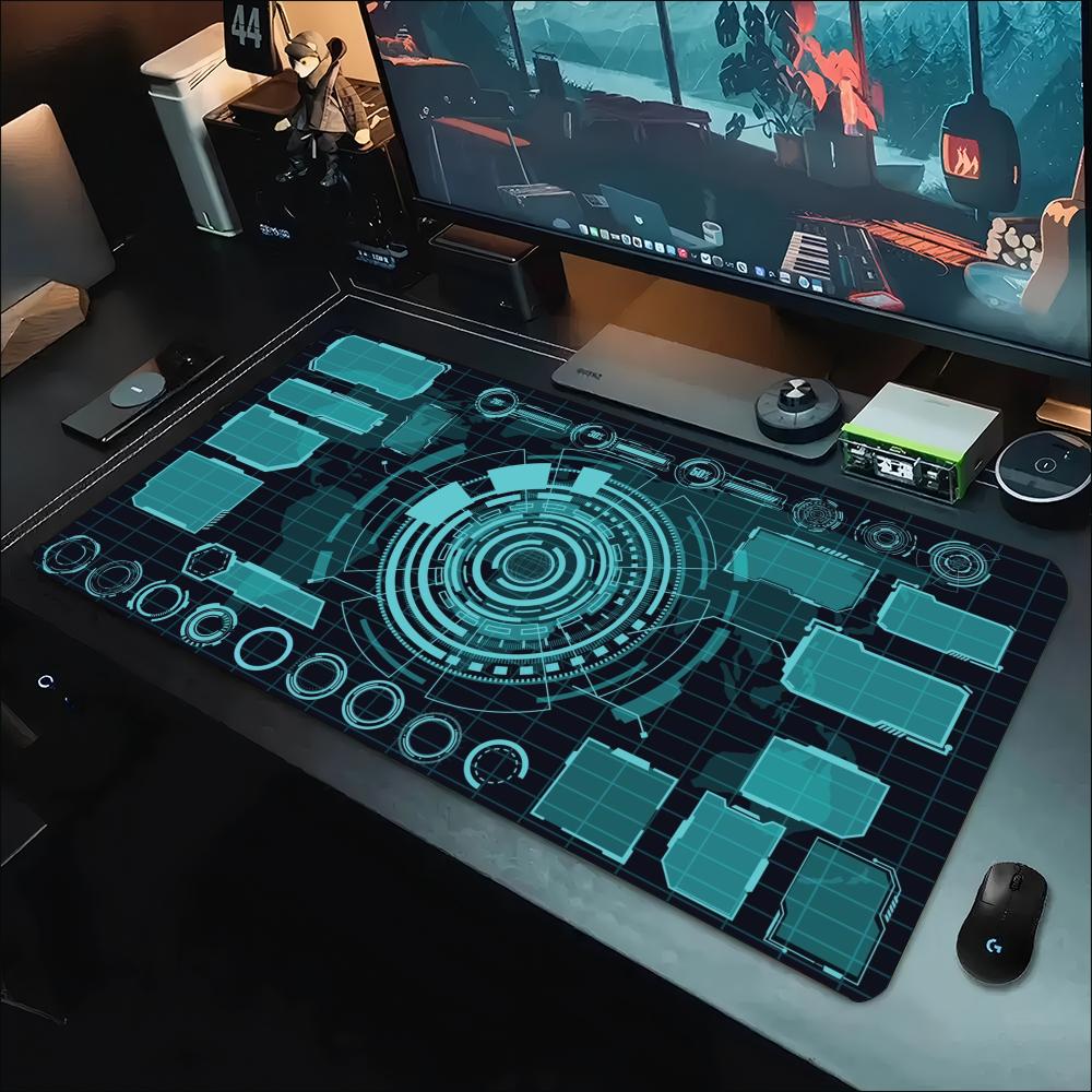 Gaming Console With Keyboard - Tappetino per Mouse Esteso con Stampa